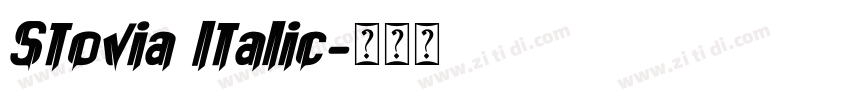 Stovia Italic字体转换